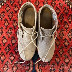 Suede Tom’s Wedges